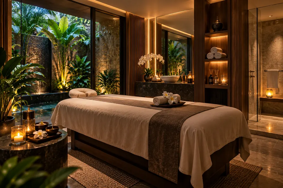 Private treatment room at Vessa Thai Spa, Sheikh Zayed Road