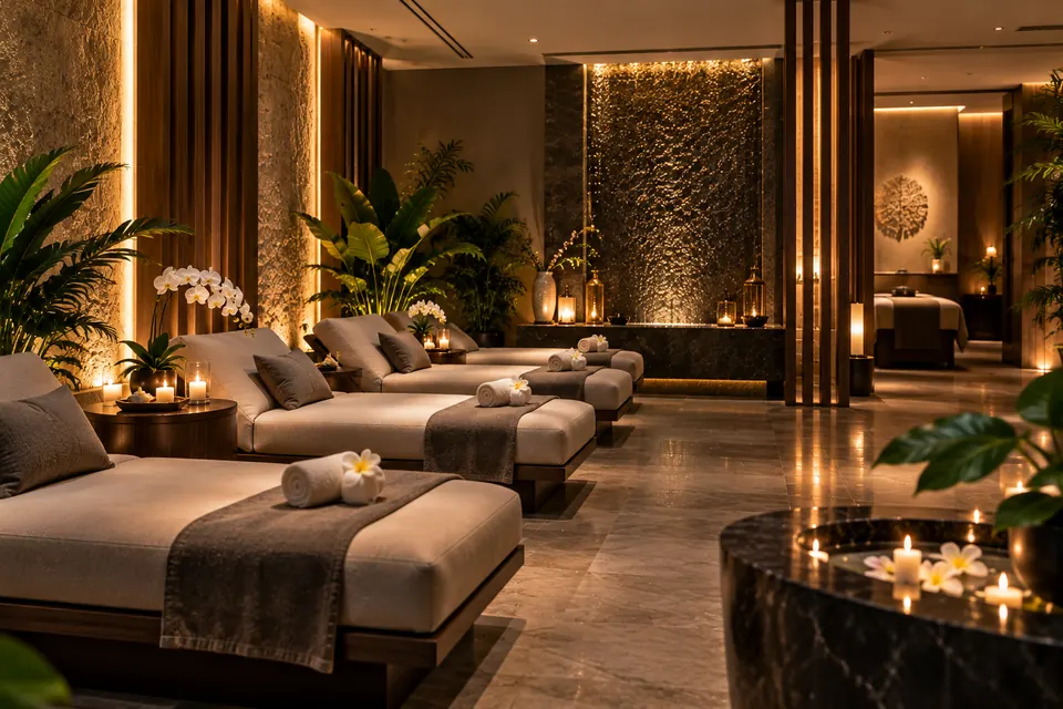 Twin treatment suite for two guests